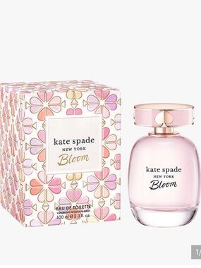 kate spade Bloom Fragrance Bottle in Soft Pink with Gold Accents